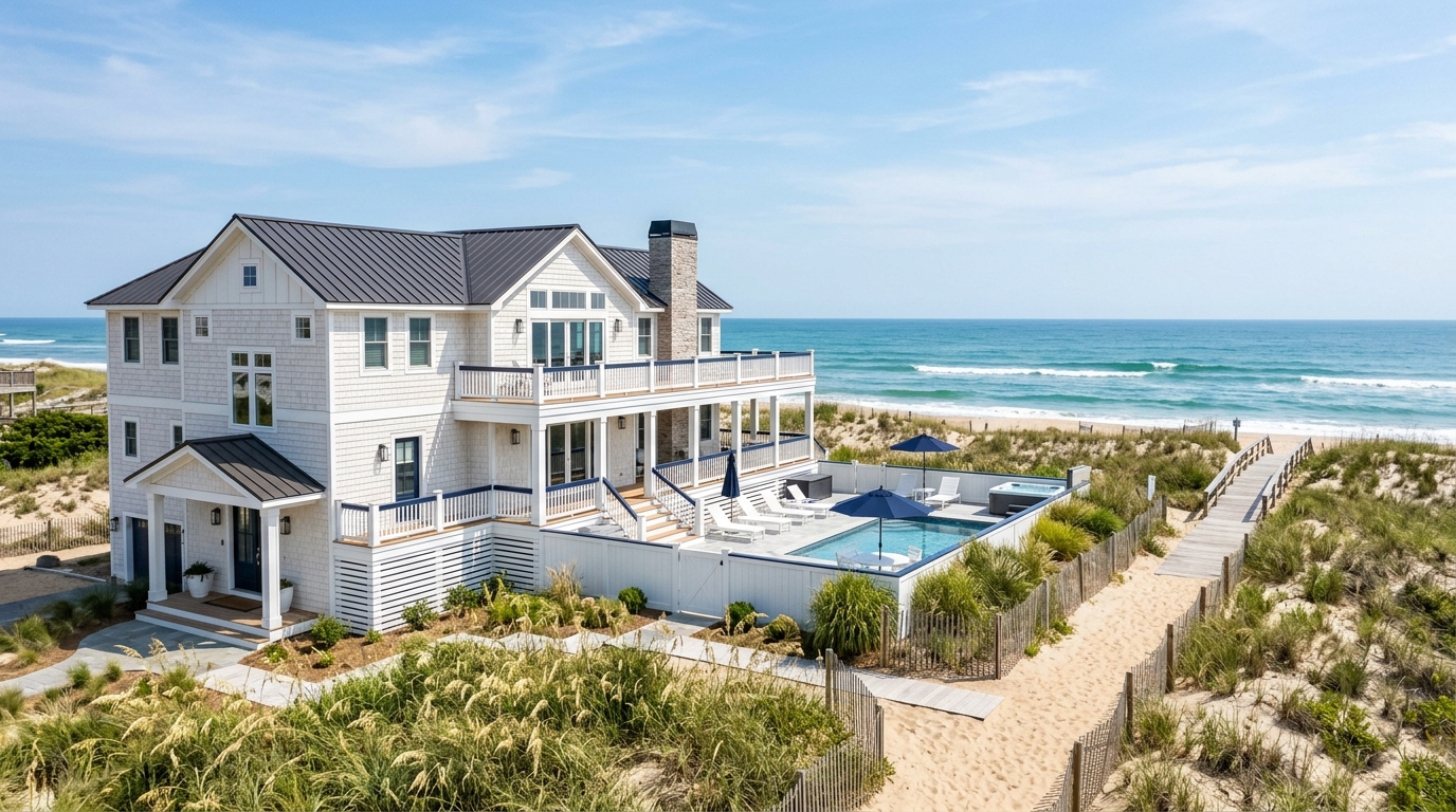 Outer Banks beach house with ocean view
